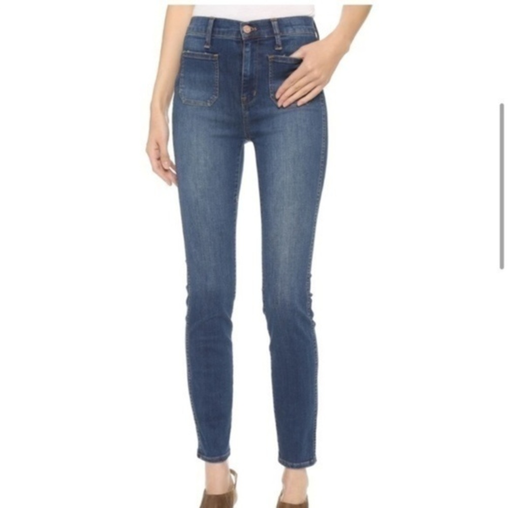 Madewell 10" High-Rise Skinny Jeans: Sailor Edition In Blue Wash Size 29